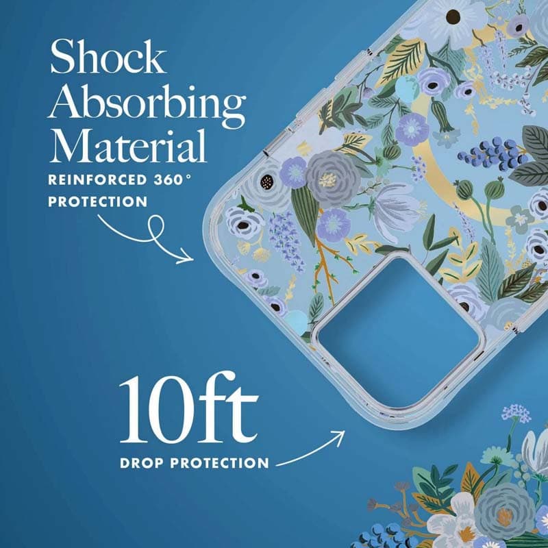 Rifle Paper Clear MagSafe - Case for iPhone 14 Plus (Garden Party Blue) 6