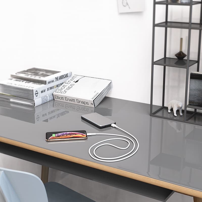 Borofone Silicone - USB to Lightning connection cable 1m (white) 2