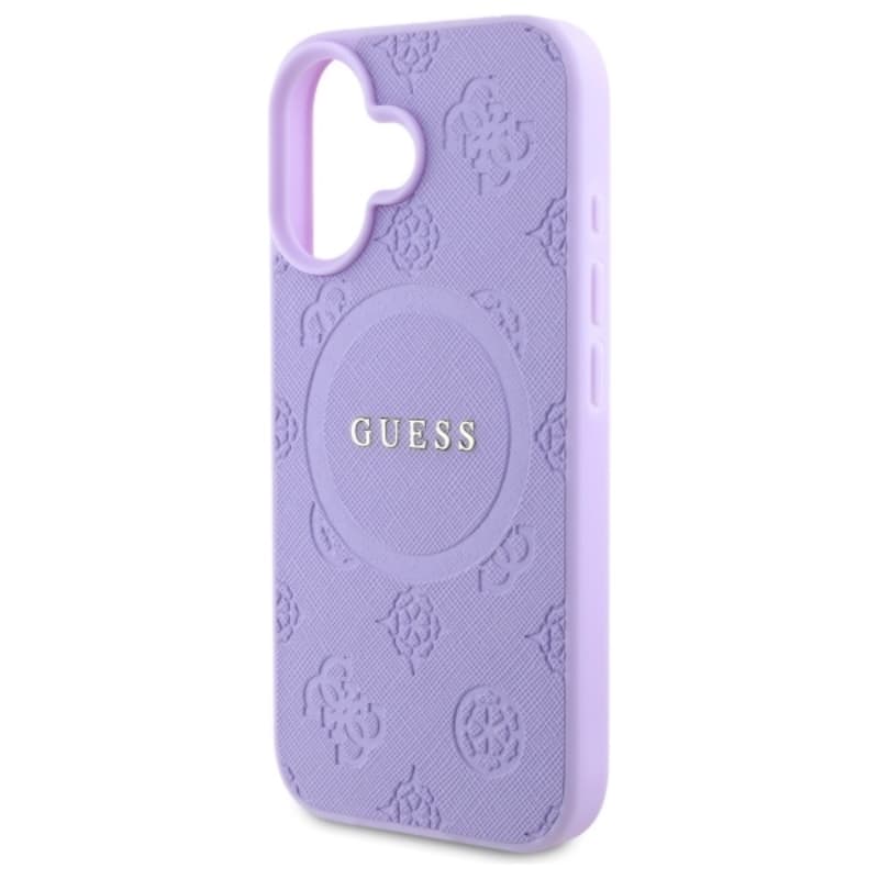 Guess Saffiano Peony Classic Logo MagSafe - Case for iPhone 16 (purple) 6