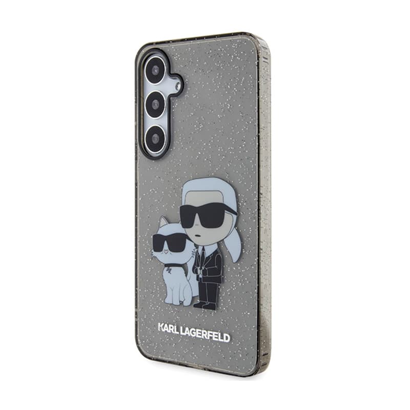 Karl Lagerfeld IML Glitter Karl & Choupette - Case for Samsung Galaxy S24+ (black) 2