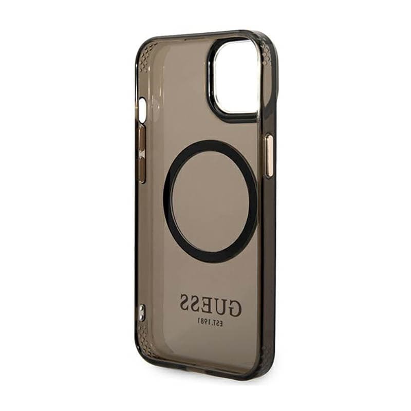 Guess Gold Outline Translucent MagSafe - Case for iPhone 14 Plus (Black) 7