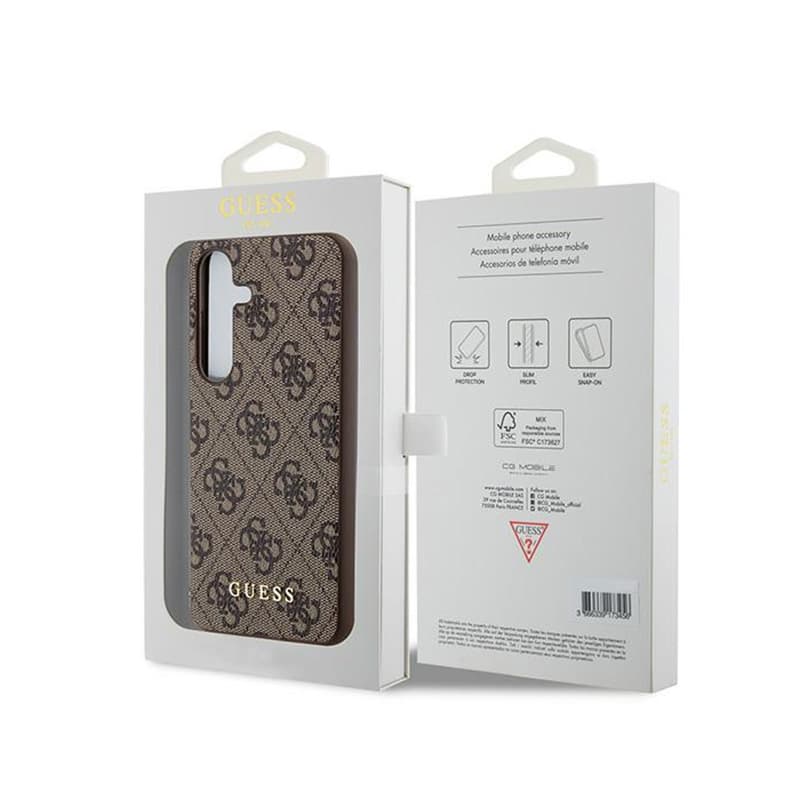 Guess 4G Metal Gold Logo - Case for Samsung Galaxy S24 (brown) 8