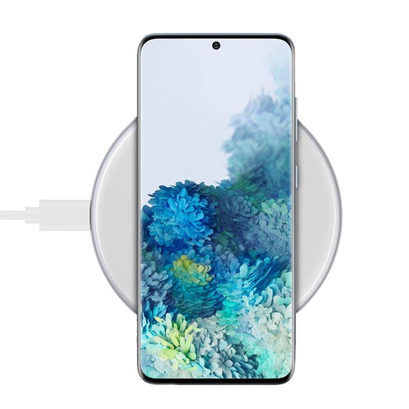 Crong PowerSpot Fast Wireless Charger – Aluminum 15W USB-C Qi Wireless Charger with Tempered Glass Coating (Silver White) 4