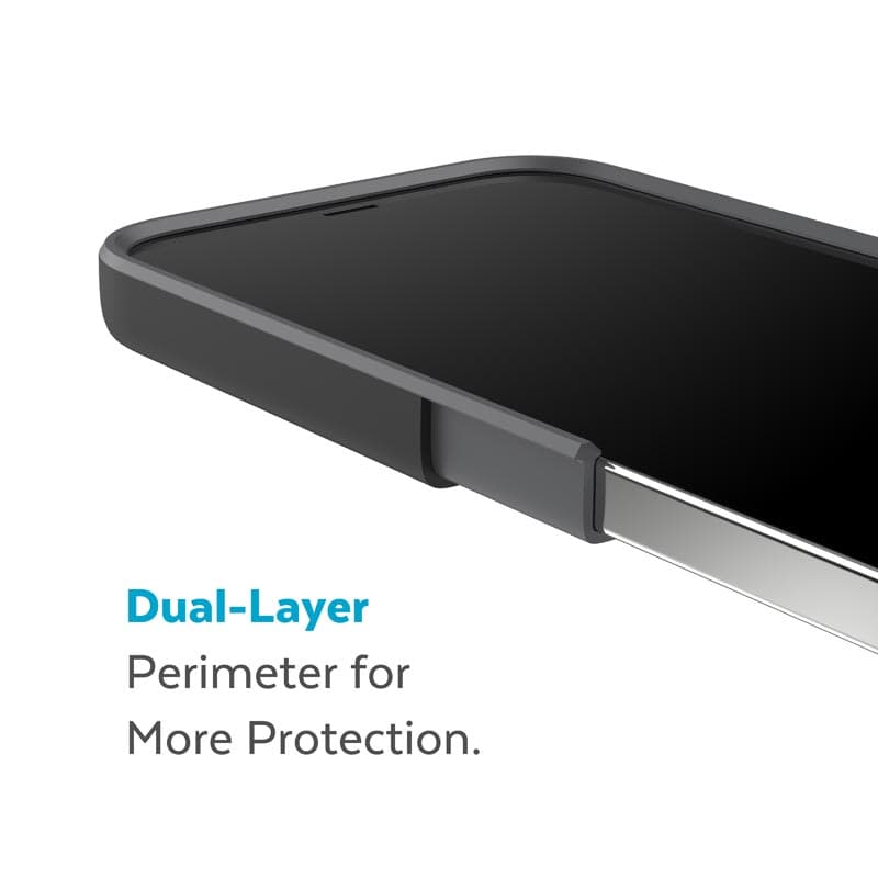 Speck CandyShell Pro + MagSafe - iPhone 14 Plus Case with MICROBAN Coating (Black / Slate Grey) 8