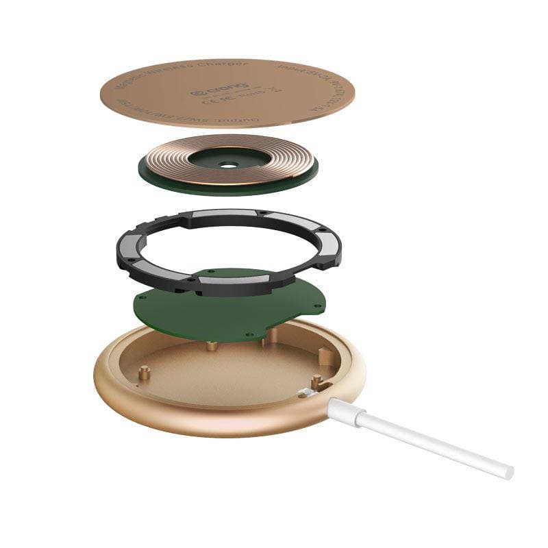 Crong MagSpot Wireless Charger – Aluminum MagSafe 15W Inductive Charger (Gold) 3