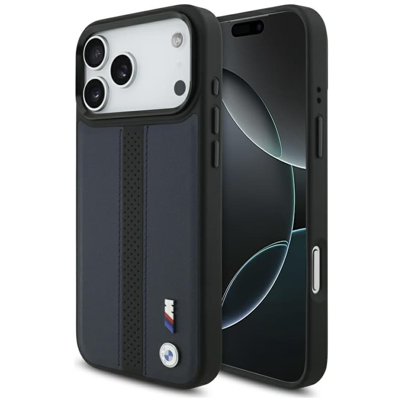 BMW M Perforated Stripe Logo MagSafe - iPhone 17 Pro Max Case (Navy Blue) 1