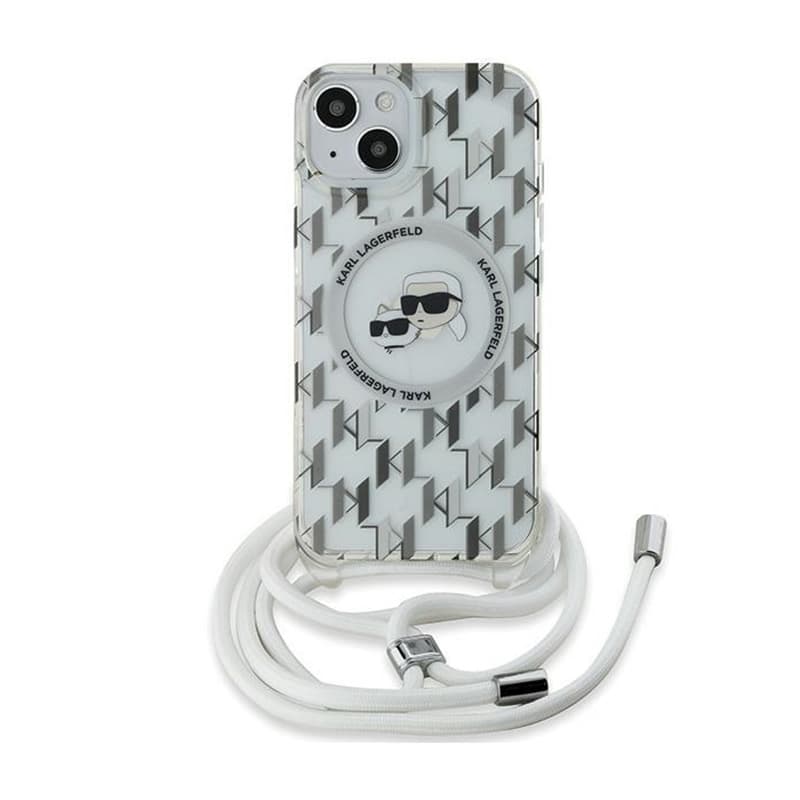 Karl Lagerfeld IML Crossbody Monogram Karl & Choupette Head MagSafe - iPhone 15 / 14 / 13 Case (Transparent) 2