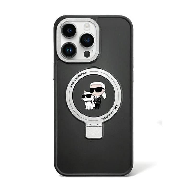 Karl Lagerfeld Ring Stand Karl & Choupette MagSafe - iPhone 13 Pro Case (White) 1