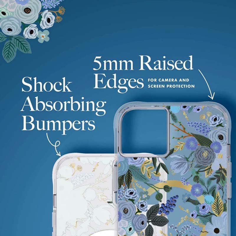 Rifle Paper Clear MagSafe - Case for iPhone 14 Plus (Garden Party Blue) 7