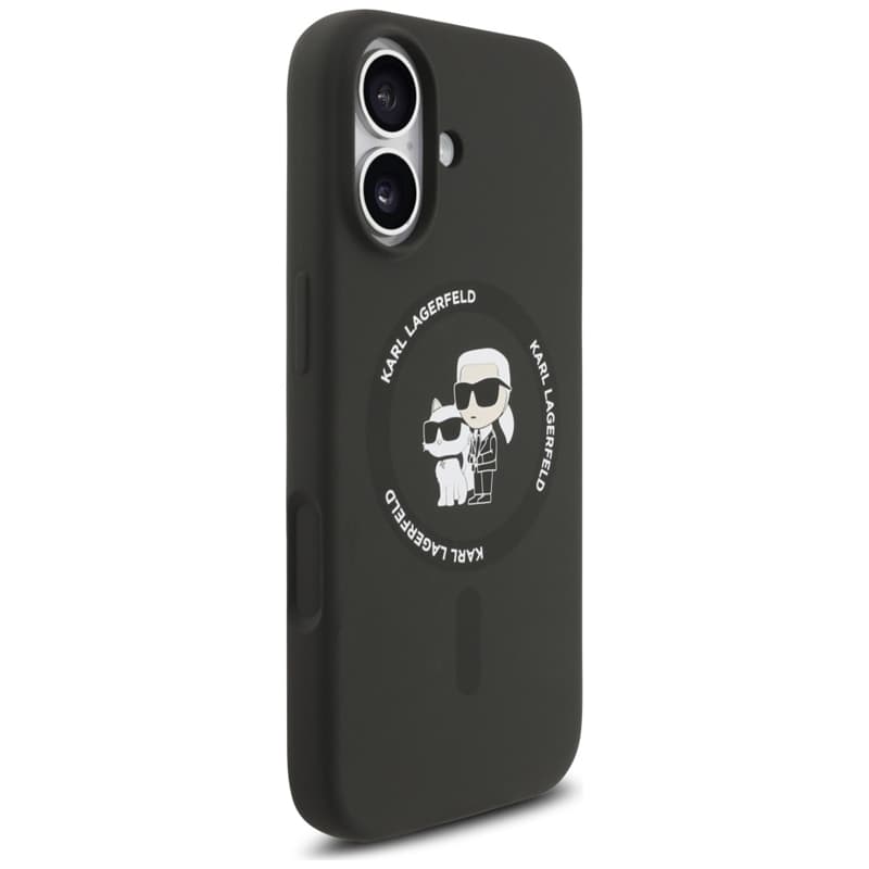 Karl Lagerfeld Silicone Karl & Choupette Ring MagSafe - Case iPhone 17 (black) 4
