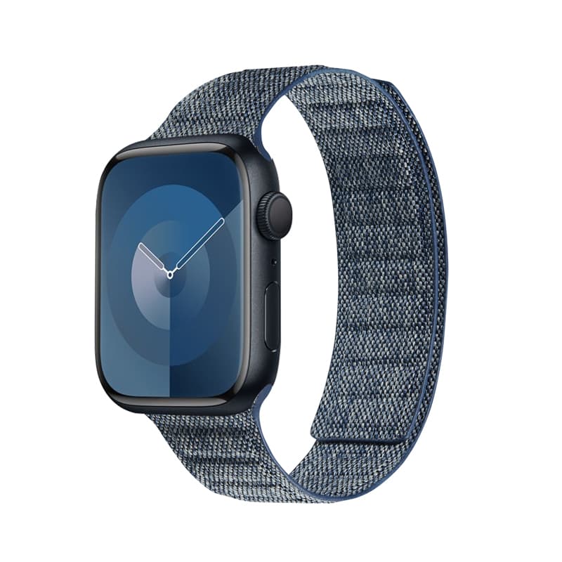 Crong Melange - Magnetic strap for Apple Watch 44/45/46/49 mm (blue melange) 4
