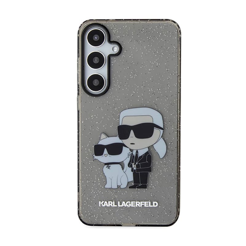 Karl Lagerfeld IML Glitter Karl & Choupette - Case for Samsung Galaxy S24+ (black) 3