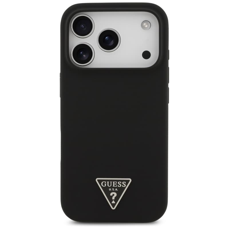 Guess Silicone Triangle Logo MagSafe - Case iPhone 17 Pro (black) 3