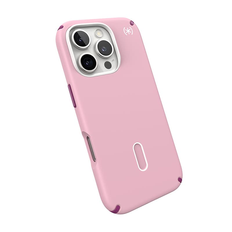 Speck Presidio2 Pro ClickLock & MagSafe - iPhone 16 Pro Case (Wednesday Pink / Boysenberry Purple / White) 8