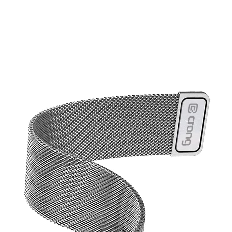 Crong Milano Steel - Stainless Steel Strap for Apple Watch 38/40/41/42 mm (Silver) 4