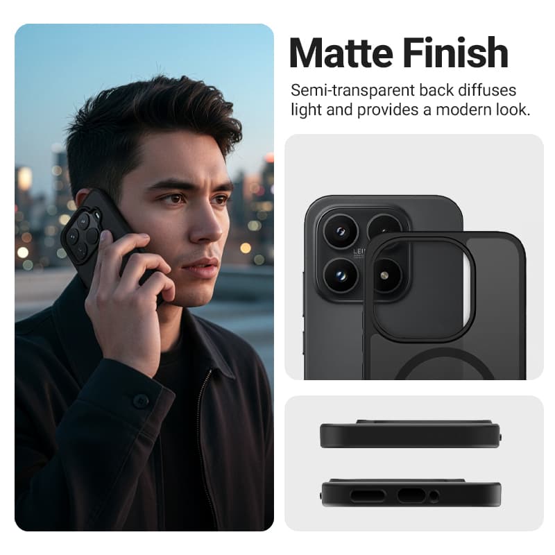 Crong Hybrid Matte Magnetic - Xiaomi 17 MagSafe Case (black) 4
