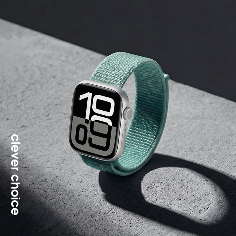 Crong Nylon - Sport Band for Apple Watch 38/40/41/42 mm (Atlantic Green) 5