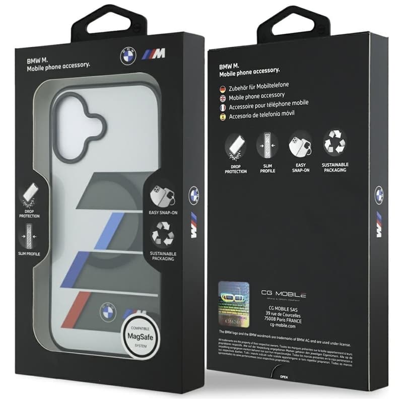 BMW M IML Metal Buttons Tricolor Lines MagSafe - Case iPhone 17 (anthracite) 8