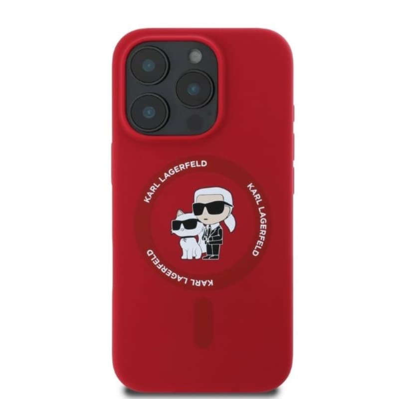 Karl Lagerfeld Silicone Karl & Choupette Ring MagSafe - Case iPhone 16 Pro Max (red) 4