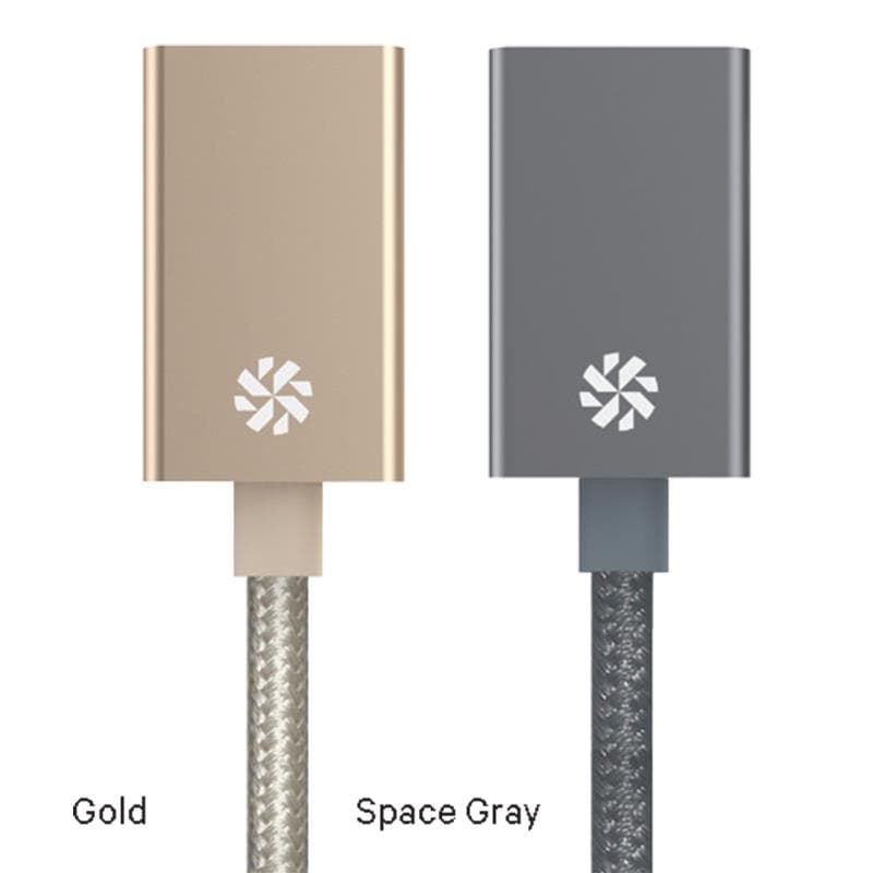 Kanex DuraBraid™ Adapter - USB-C to USB 3.0 type A Aluminium Adapter (Space Grey) 4