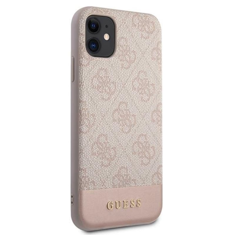 Guess 4G Bottom Stripe Collection - Case for iPhone 11 (Pink) 4