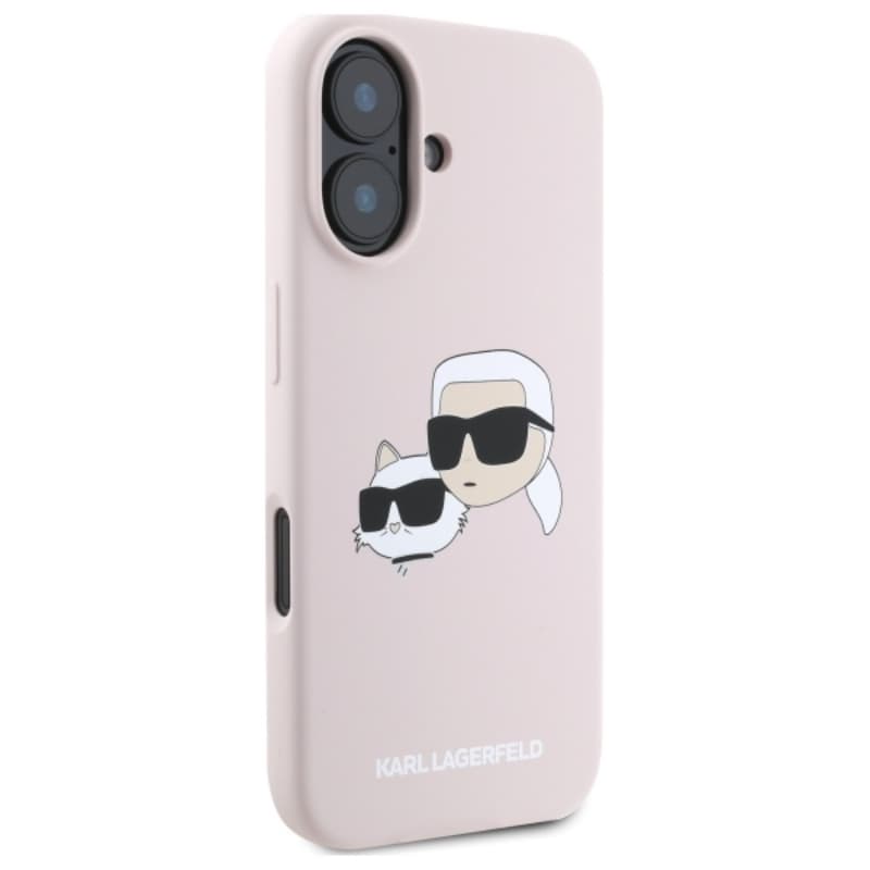 Karl Lagerfeld Silicone Double Heads Print MagSafe - Case iPhone 16 (pink) 4
