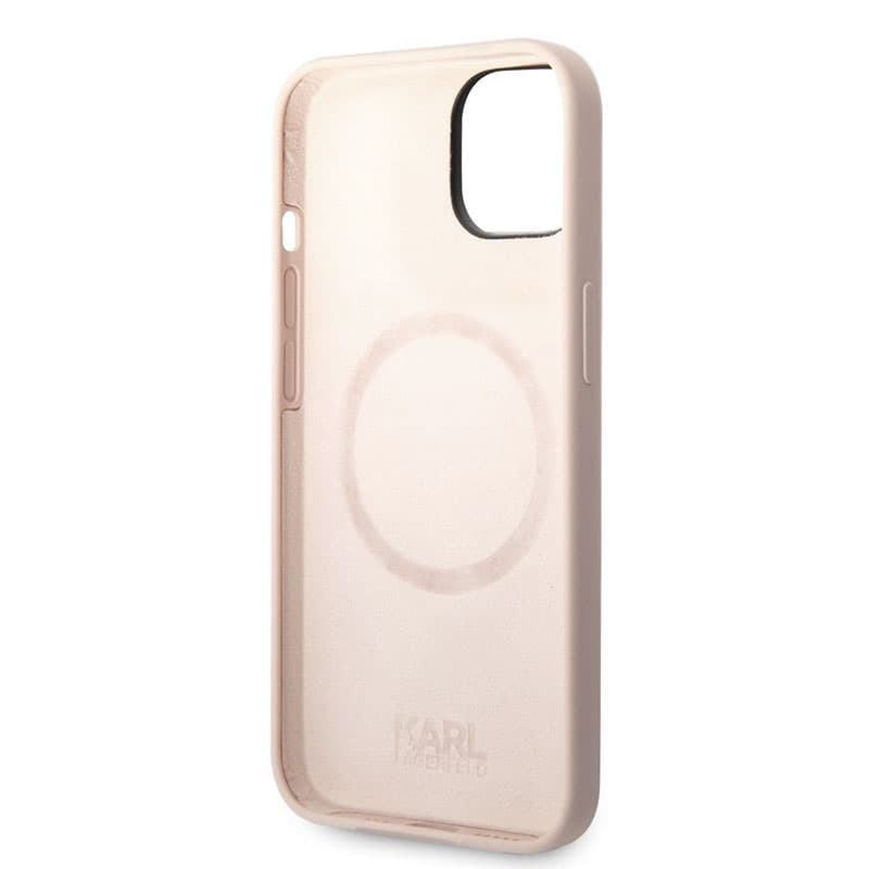 Karl Lagerfeld Silicone Ikonik Karl's Head MagSafe - Case for iPhone 14 Plus (Pink) 5
