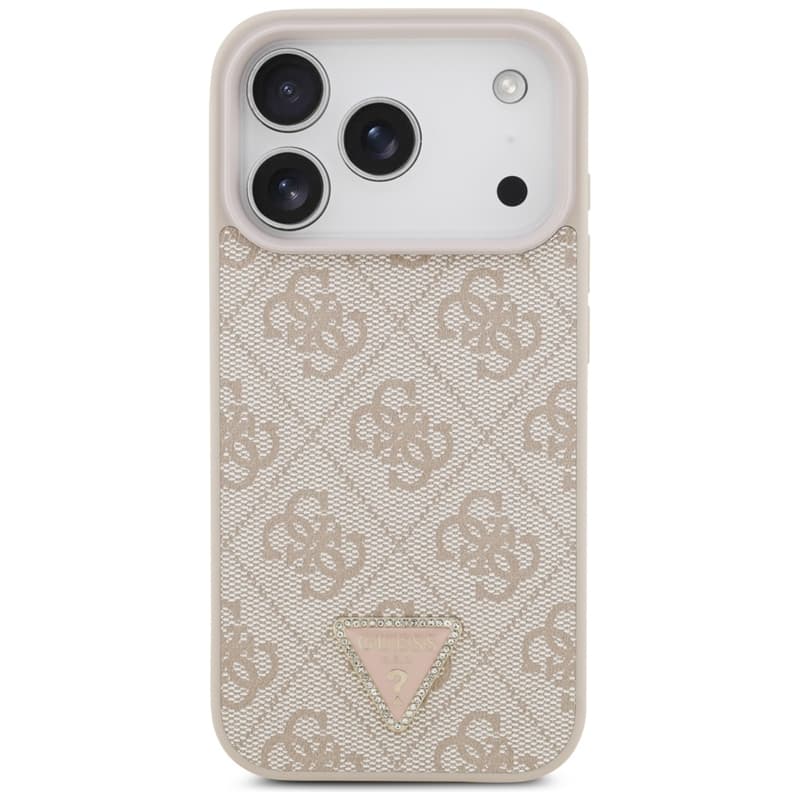 Guess Leather 4G Triangle Strass MagSafe - Case iPhone 17 Pro (pink) 3