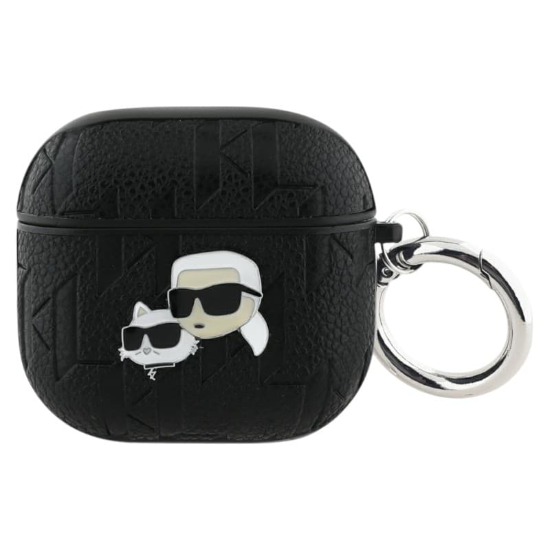 Karl Lagerfeld Monogram Karl & Choupette Head - AirPods 4 Case (black)