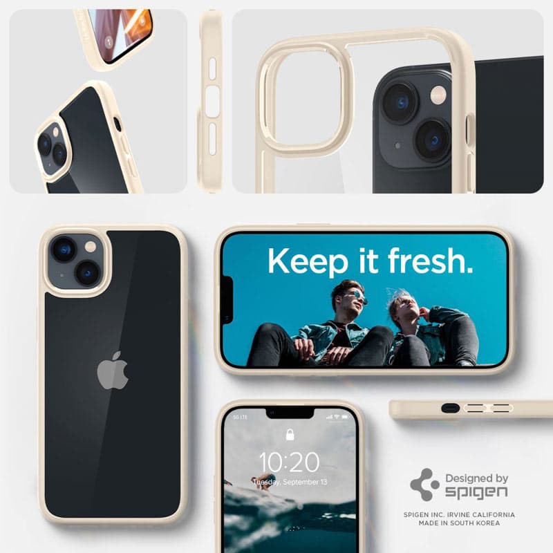 Spigen Ulra Hybrid - Case for iPhone 15 Plus / iPhone 14 Plus (Beige) 3