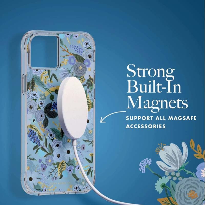 Rifle Paper Clear MagSafe - Case for iPhone 14 Plus (Garden Party Blue) 8