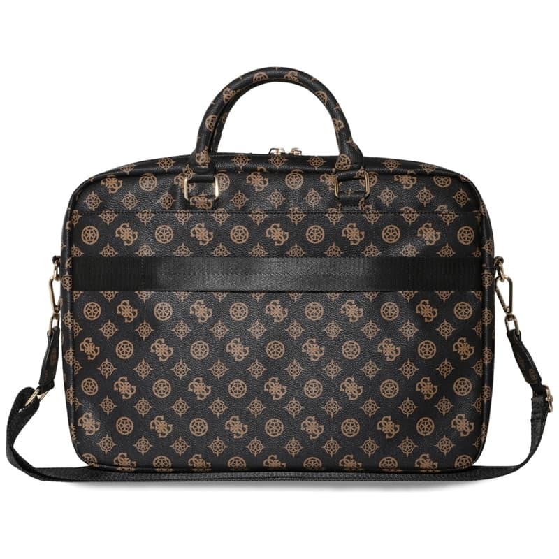 Guess 4G Peony Front Pocket Zipper Triangle Logo - Laptop Bag 16" (black) 2
