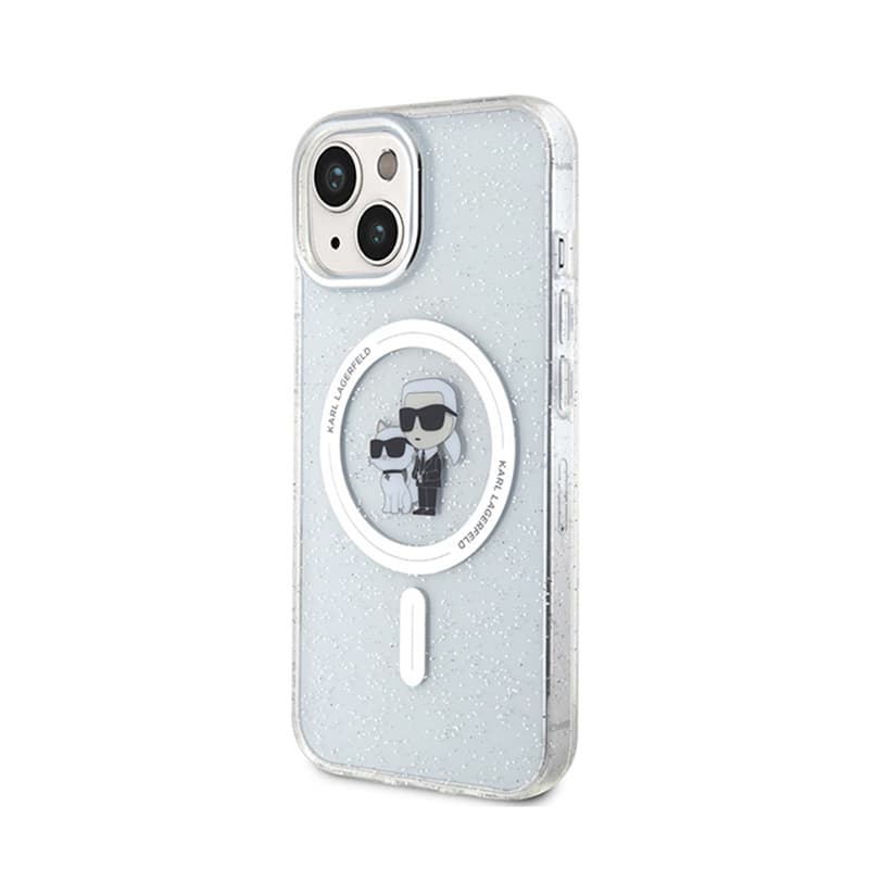 Karl Lagerfeld Karl & Choupette Glitter Magsafe - Case for iPhone 15 Plus (Transparent) 2