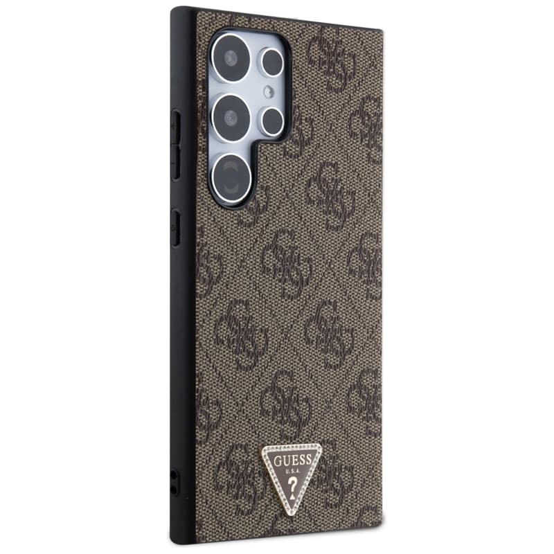 Guess 4G Triangle Strass - Case Samsung Galaxy S24 Ultra (Brown) 4