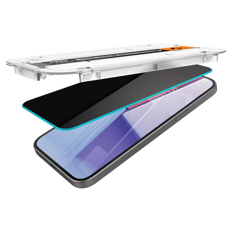 Spigen GLAS.TR EZ FIT Privacy - Tempered glass with privacy filter for iPhone 15 Pro Max 5