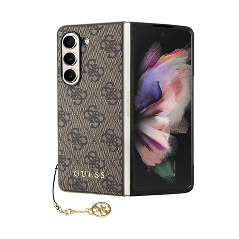 Guess 4G Charms Collection - Case for Samsung Galaxy Z Fold 5 (brown) 1