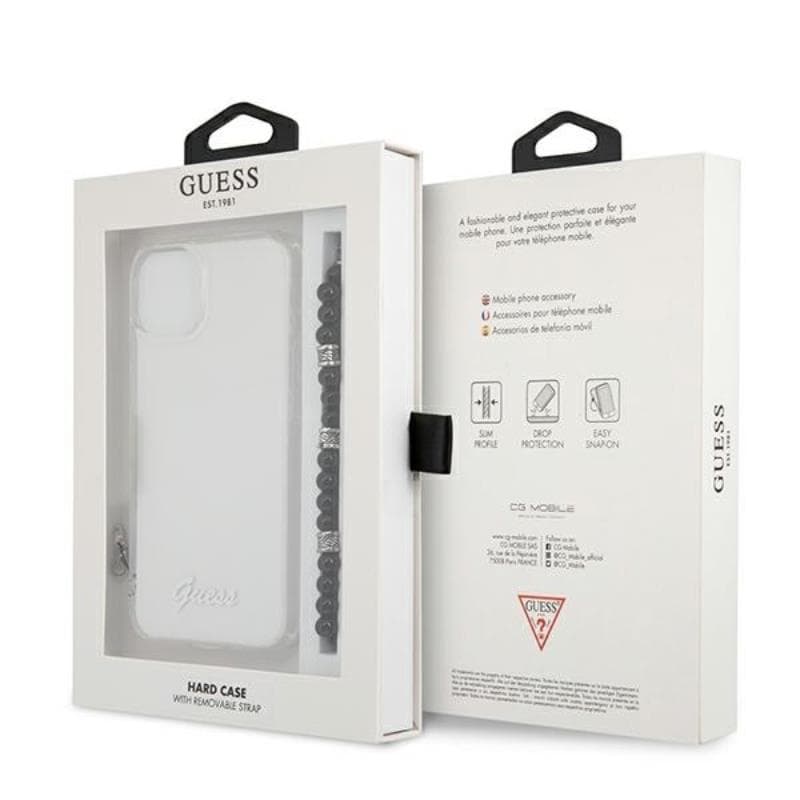 Guess Black Pearl Strap - Case iPhone 13 Mini (Clear) 8