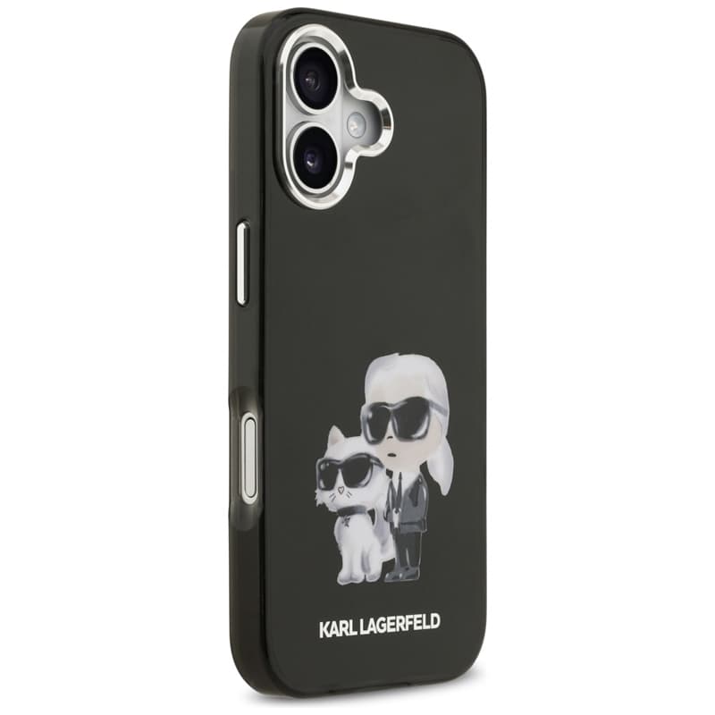 Karl Lagerfeld IML Aquarelle Karl & Choupette & Logo MagSafe - Case iPhone 17 (Black) 4