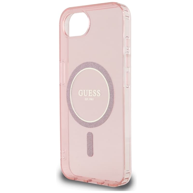 Guess IML Glitter Circle MagSafe - Case for iPhone 16e (pink) 6
