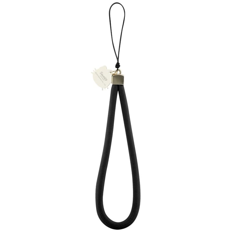 Hello Kitty Nylon Cord Kitty Head - Phone Charm (Black) 2
