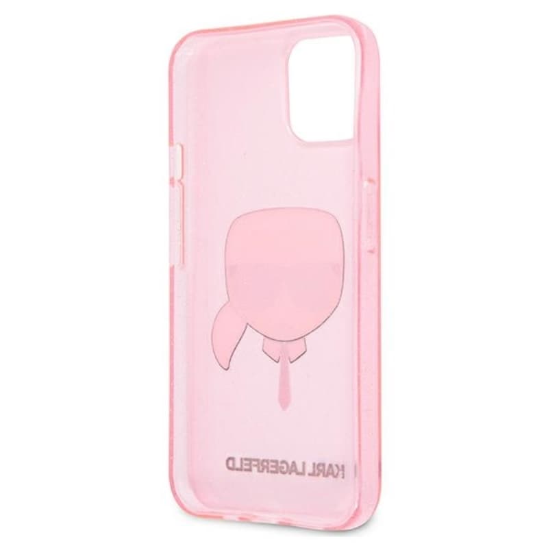 Karl Lagerfeld Karl’s Head Glitter - Case for iPhone 13 Mini (Pink) 7