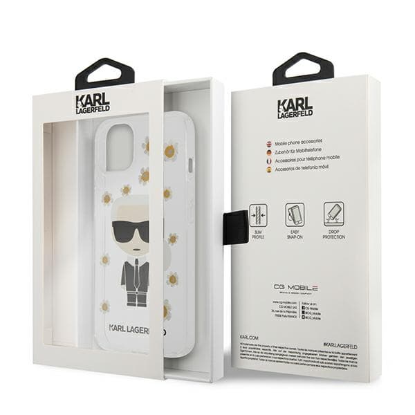 Karl Lagerfeld Iconic Karl Flower - Case for iPhone 13 Mini (Clear) 8