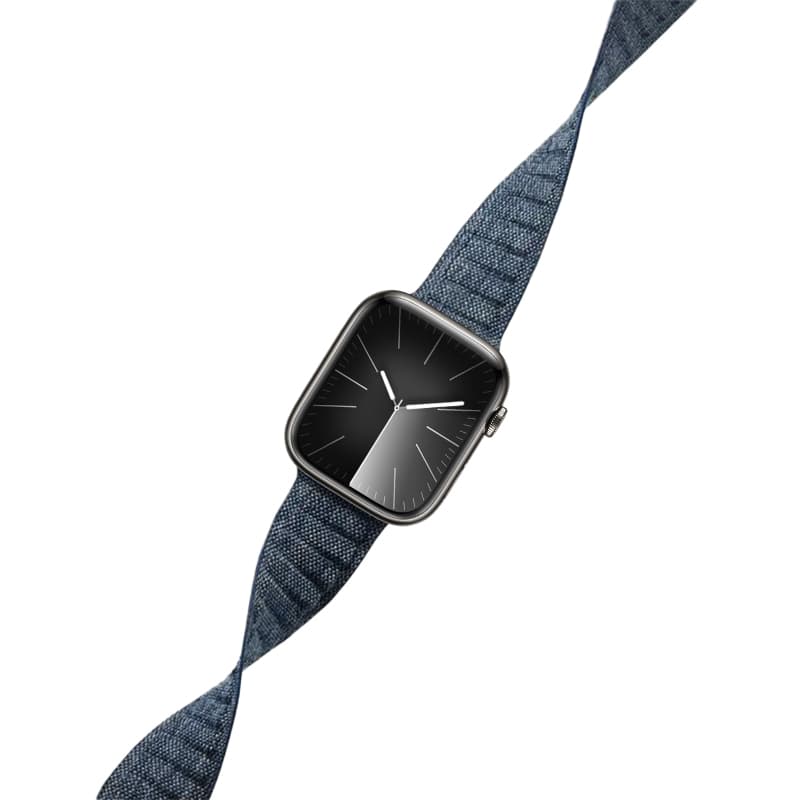 Crong Melange - Magnetic strap for Apple Watch 44/45/46/49 mm (blue melange) 6