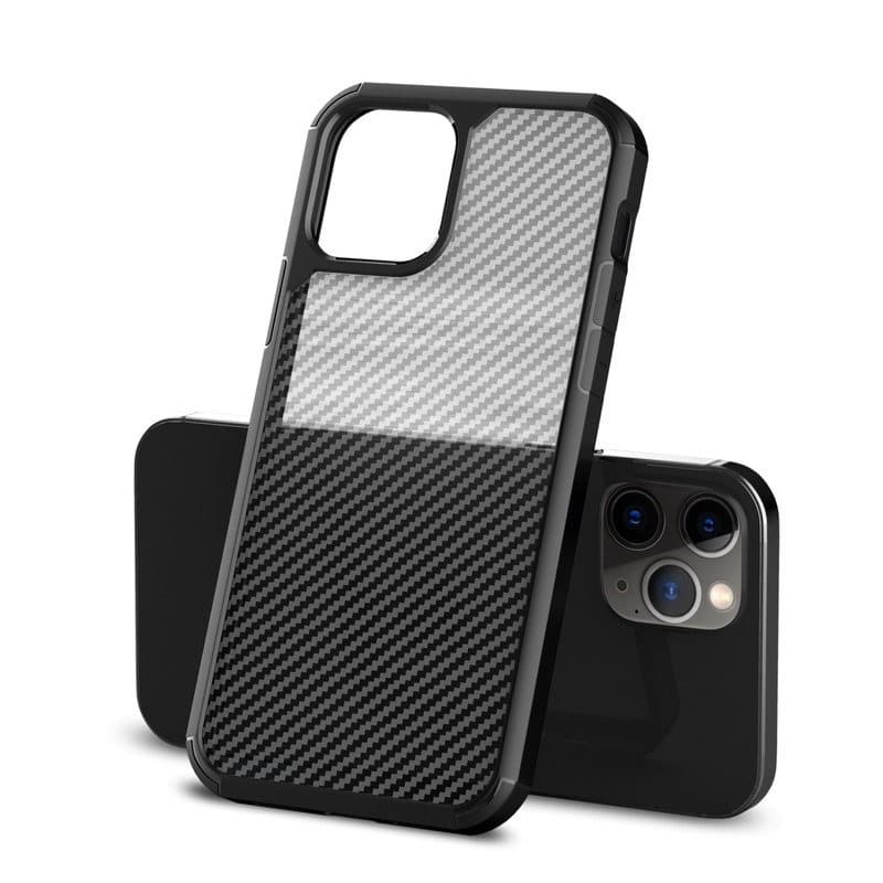 Crong Hybrid Carbon - iPhone 12 Pro Max Case (Black) 6