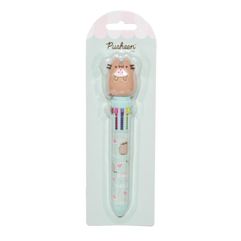 Pusheen - 10-color automatic ballpoint pen with a 3D figure from the Foodie collection 2