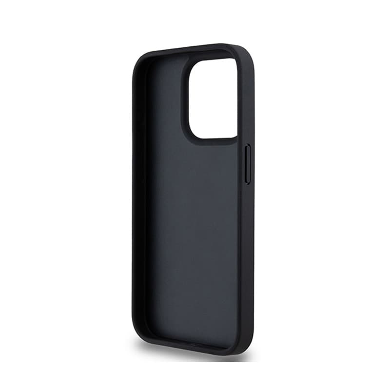 DKNY Leather Checkered Mono Pattern & Printed Stripes - iPhone 15 Pro Max Case (black) 7