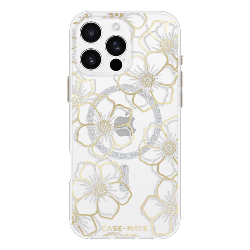 Case-Mate Floral Gems MagSafe - Case for iPhone 16 Pro Max (Gold) 2