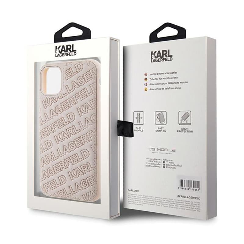 Karl Lagerfeld Quilted K Pattern - iPhone 11 Case (Pink) 8