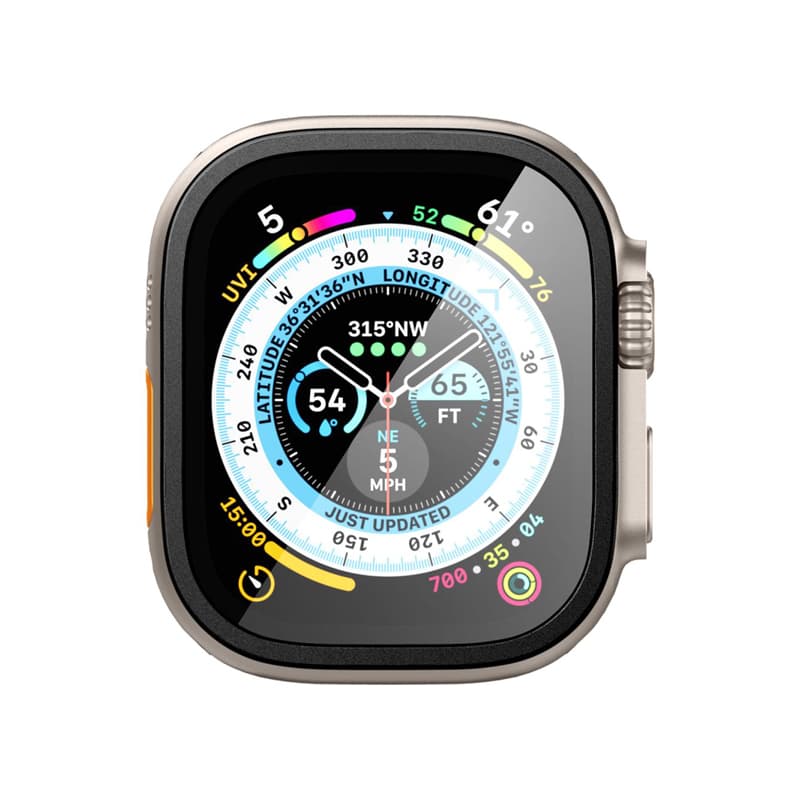 Spigen Glas.TR Slim Pro - Tempered Glass for Apple Watch Ultra 49 mm (Black) 3