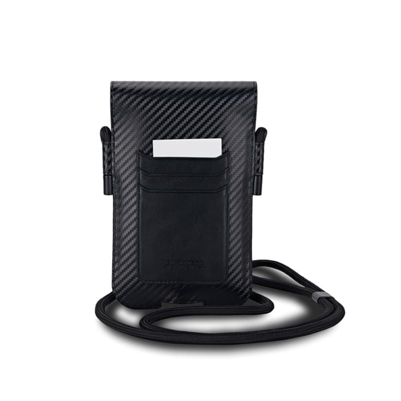 BMW Carbon Blue Stripes Wallet Bag - Phone case (black) 3